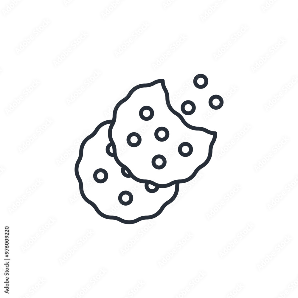 cookie icon. vector.Editable stroke.linear style sign for use web design,logo.Symbol illustration. cookie icon. vector.Editable stroke.linear style sign for use web design,logo.Symbol illustration.