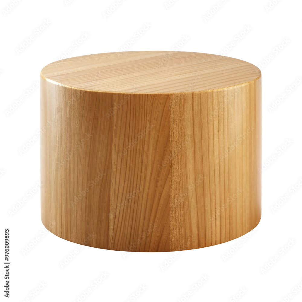 Cylindrical wooden display pedestal stand with a polished surface and natural wood grain pattern, perfect for showcasing decorative items or products. Isolated on transparent background, png. Cylindrical wooden display pedestal stand with a polished surface and natural wood grain pattern, perfect for showcasing decorative items or products. Isolated on transparent background, png.