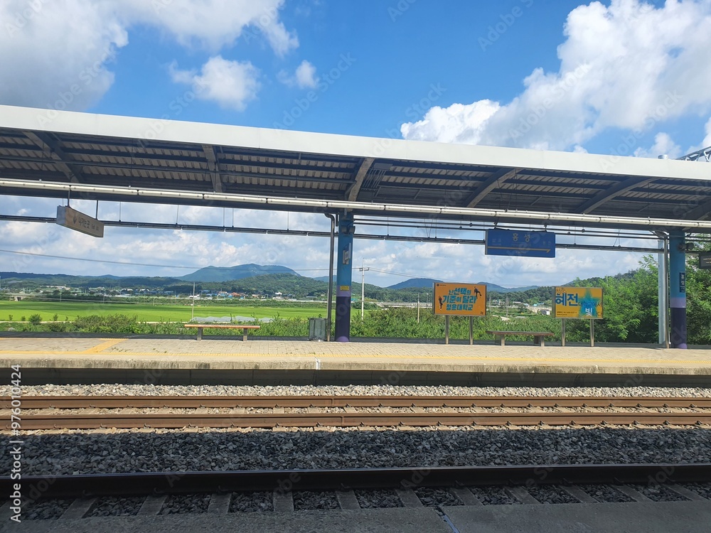 Obraz premium 기차역