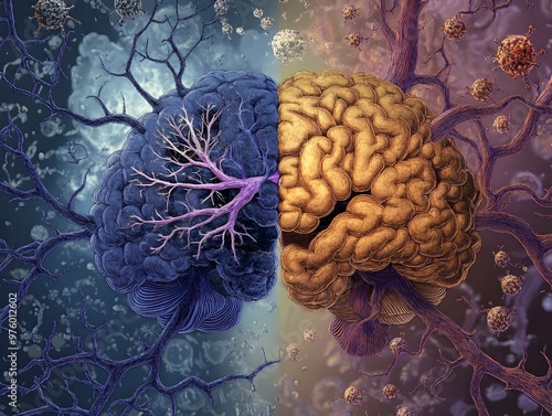 Contrasting Healthy Brain Structure with Huntington s Disease Progression photo