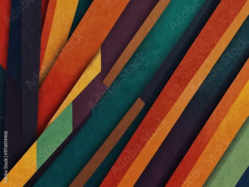 Wallpaper Mural Abstract geometric background with colorful stripes. Torontodigital.ca