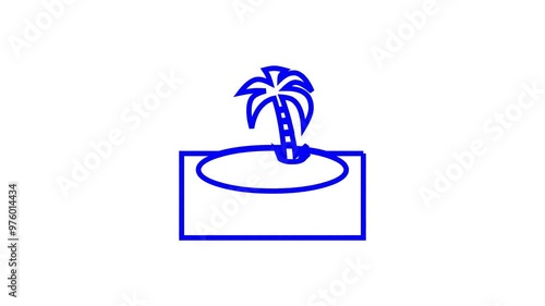 Wallpaper Mural tree icon animation on white background,  Torontodigital.ca