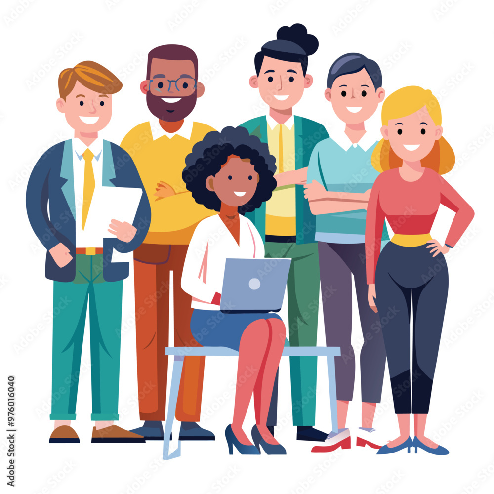 A team of diverse employees is poised to sprint towards their goals showing enthusiasm and readiness in a lively workplace environment A team of diverse employees is poised to sprint towards their goals showing enthusiasm and readiness in a lively workplace environment