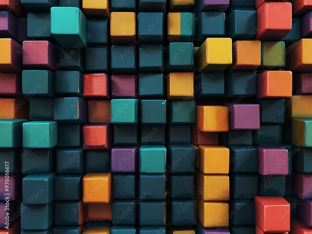 Abstract technology background with cubes and lines. Abstract technology background with cubes and lines.