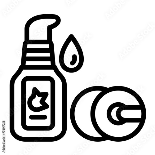 Makeup remover vector icon style
