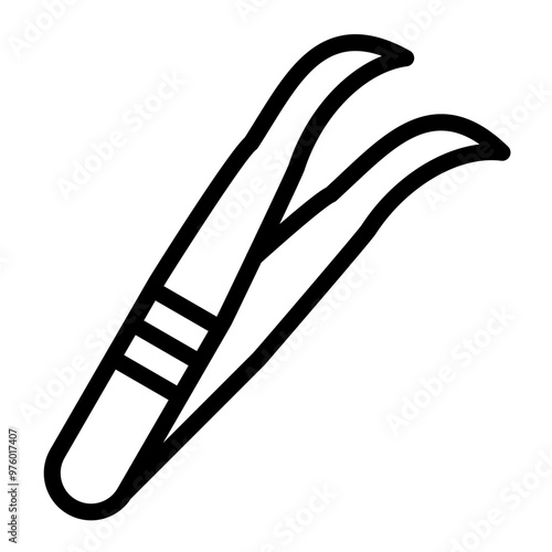 Tweezers vector icon style