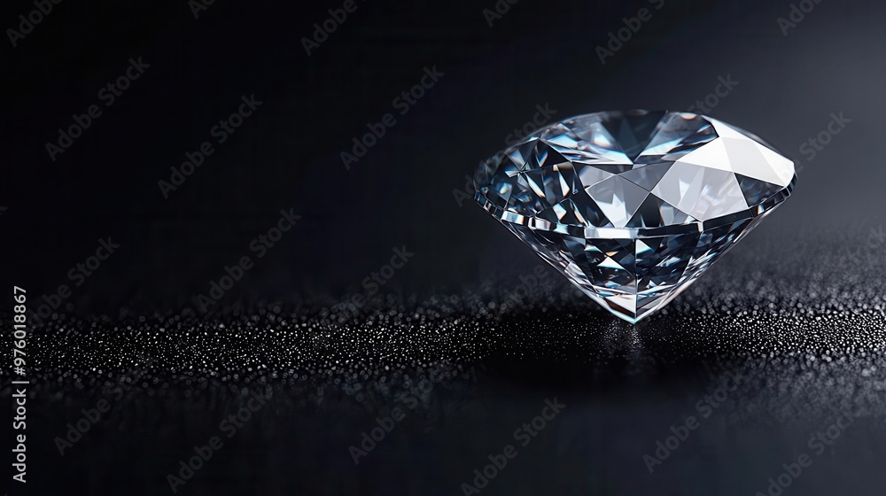 A close-up of a radiant-cut diamond with perfect clarity, isolated on a black background, highlighting its brilliance radiant-cut diamond, gemstone, clarity A close-up of a radiant-cut diamond with perfect clarity, isolated on a black background, highlighting its brilliance radiant-cut diamond, gemstone, clarity
