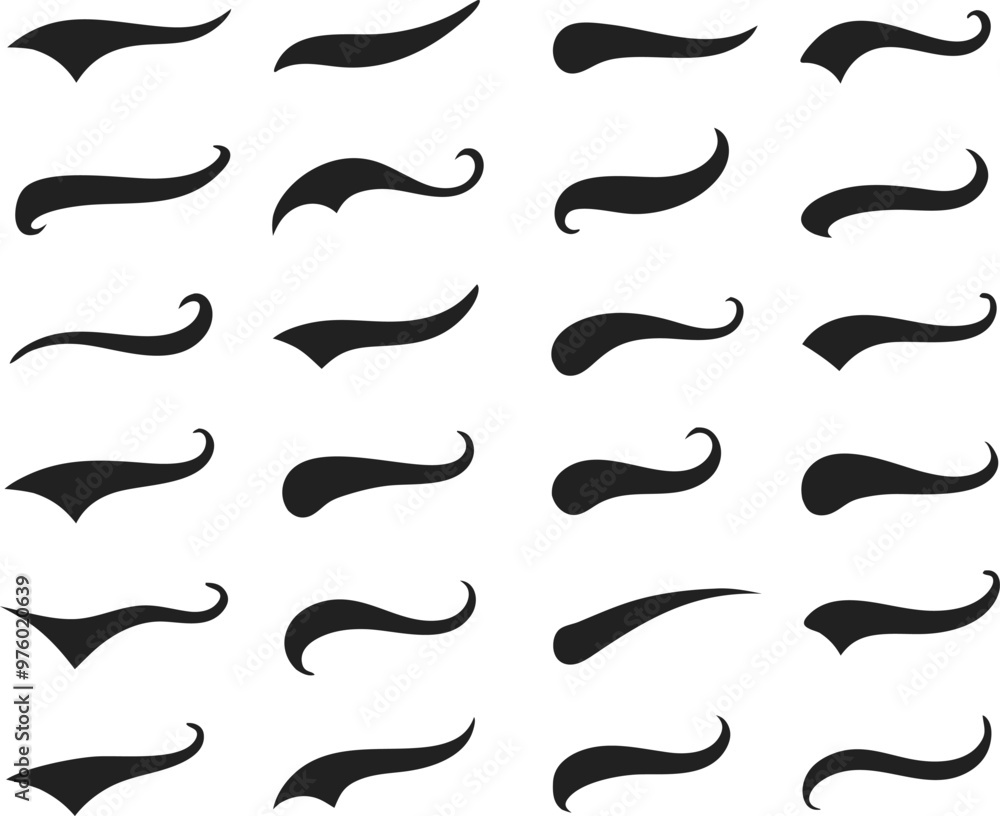 Swoosh and swash tails collection. Vector Swoosh and swash tails collection. Vector