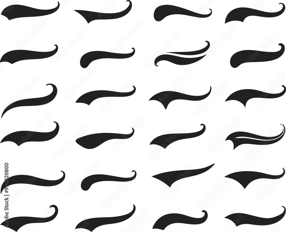 Swoosh and swash tails collection. Vector Swoosh and swash tails collection. Vector