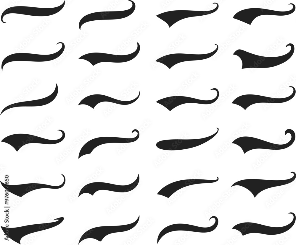 Swoosh and swash tails collection. Vector Swoosh and swash tails collection. Vector