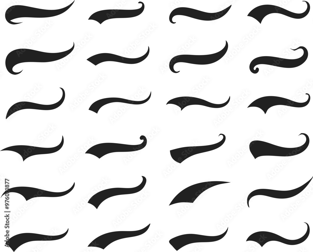Swoosh and swash tails collection. Vector Swoosh and swash tails collection. Vector
