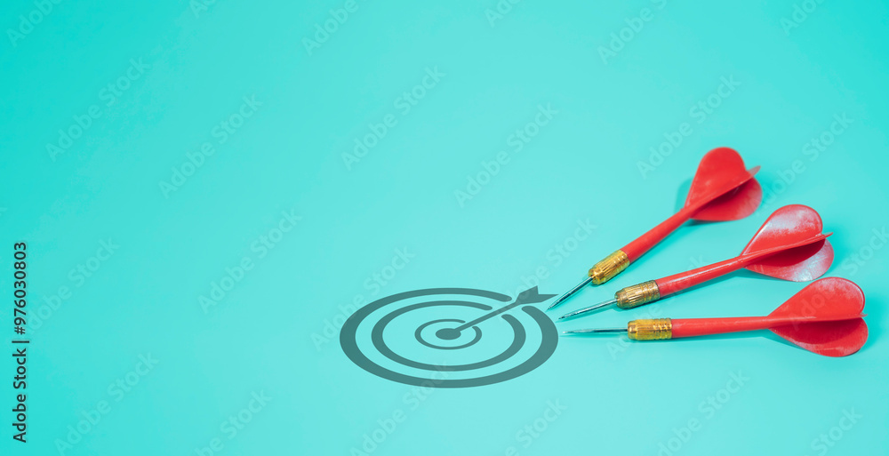 Three red arrows pointing to a bullseye