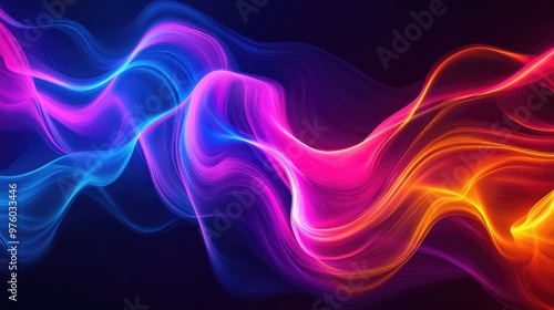 Gradual transition of bright neon colors flowing seamlessly into one another.