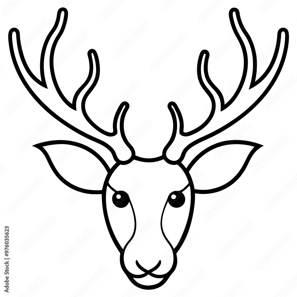 a-pair-of-stylized-antlers--either-standalone-or-a vector a-pair-of-stylized-antlers--either-standalone-or-a vector