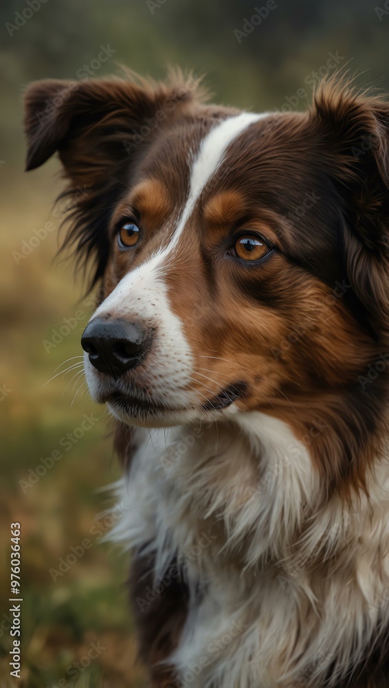 Border collie dog portrait, AI-generated. Border collie dog portrait, AI-generated.