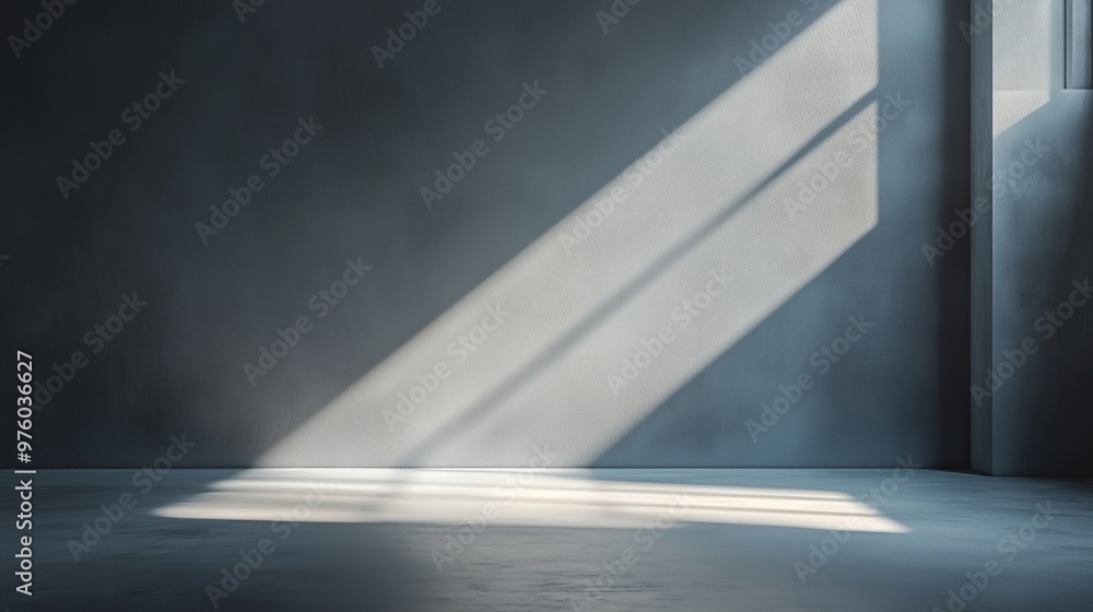 A spotlight is shining on an empty white table, with a grey wall in the background. A web banner with empty space on the right A spotlight is shining on an empty white table, with a grey wall in the background. A web banner with empty space on the right