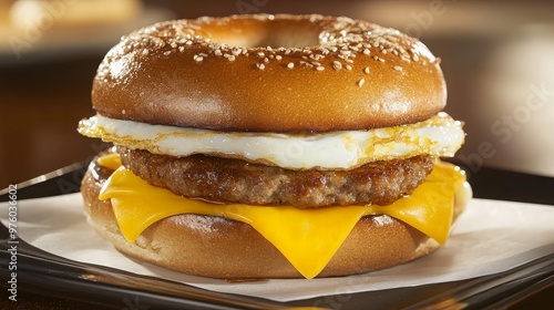 Delicious Sausage, Egg, and Cheese Bagel Sandwich