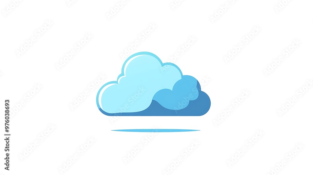 Clean and Minimal Cloud Logo Design on White Background Clean and Minimal Cloud Logo Design on White Background