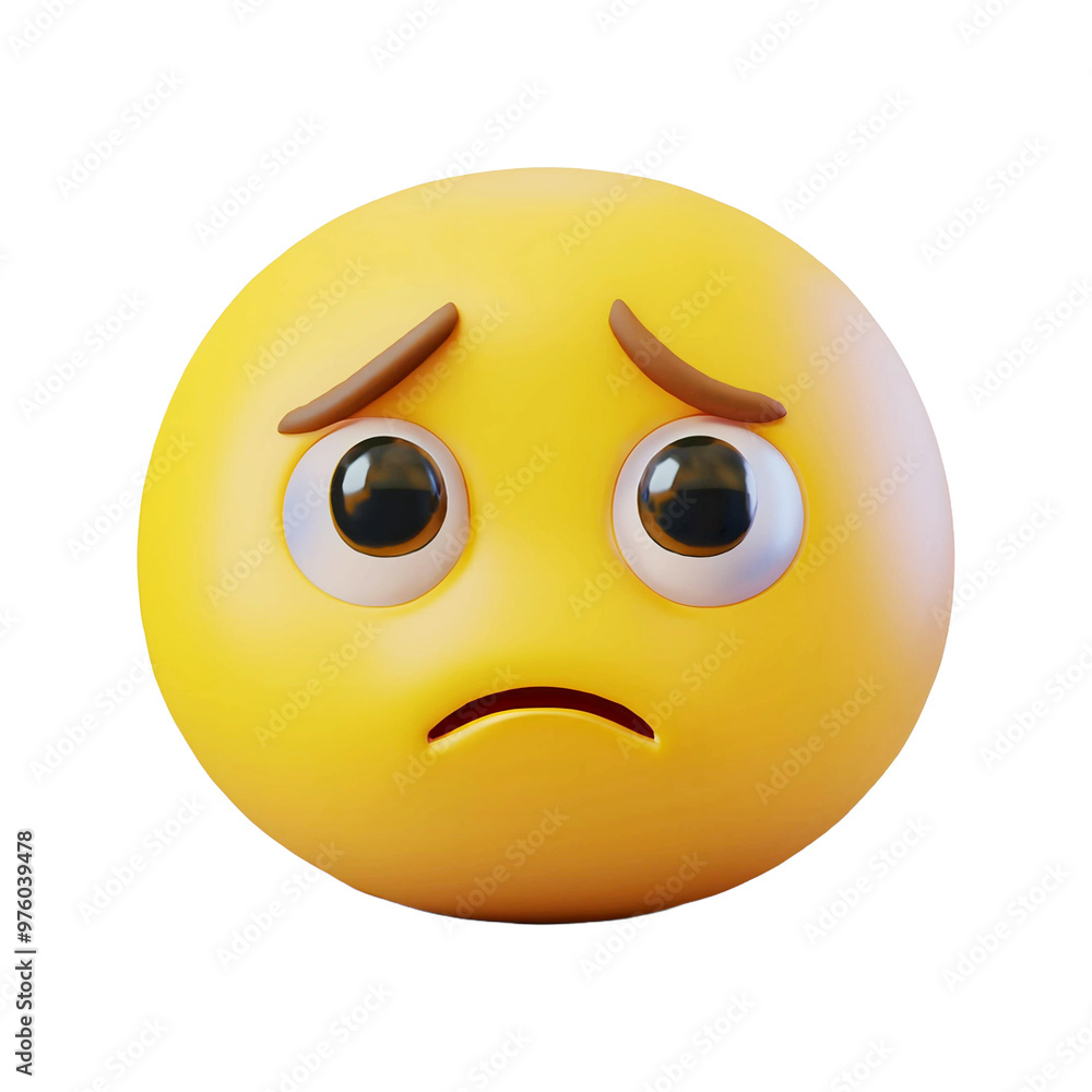 sad emoticon. sad emoji yellow cartoon 3d rendering sad emoticon. sad emoji yellow cartoon 3d rendering