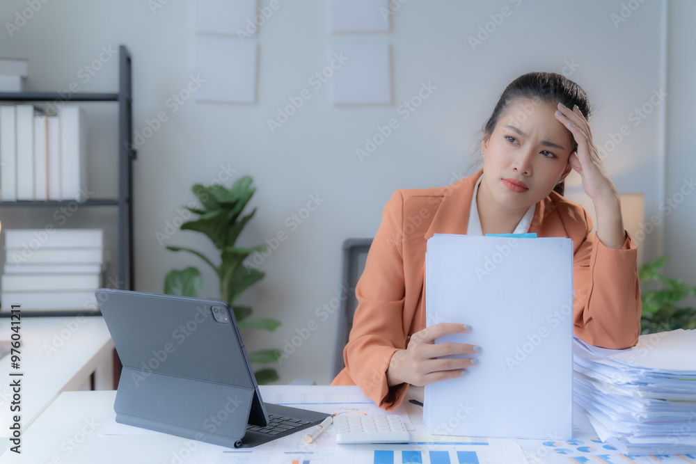 Sad Tired Asian woman Overworked On Computer.Unhappy Frustrated Business Woman, Business Finance Deadline.Sad Tired Businesswoman In Office.Annoyed Overwhelmed Exhausted Stressed Sad Tired Asian woman Overworked On Computer.Unhappy Frustrated Business Woman, Business Finance Deadline.Sad Tired Businesswoman In Office.Annoyed Overwhelmed Exhausted Stressed