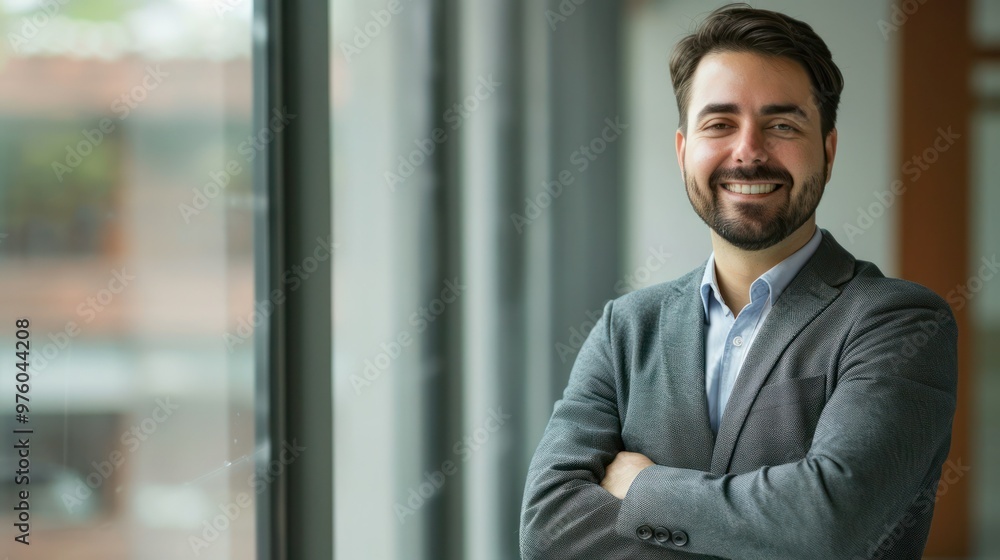 Fototapeta premium Business portrait of a smiling man with crossed arms