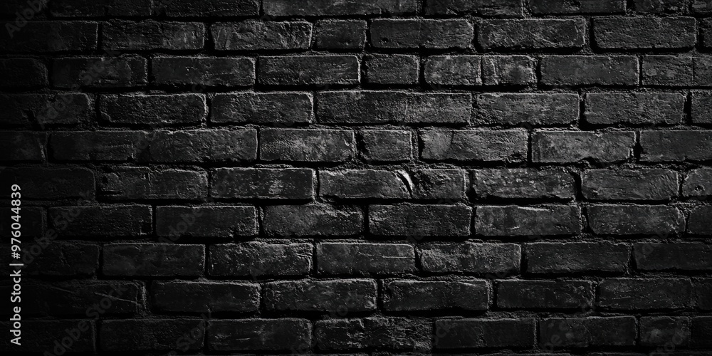 Obraz premium Textured Black Brick Wall Background for Design Projects