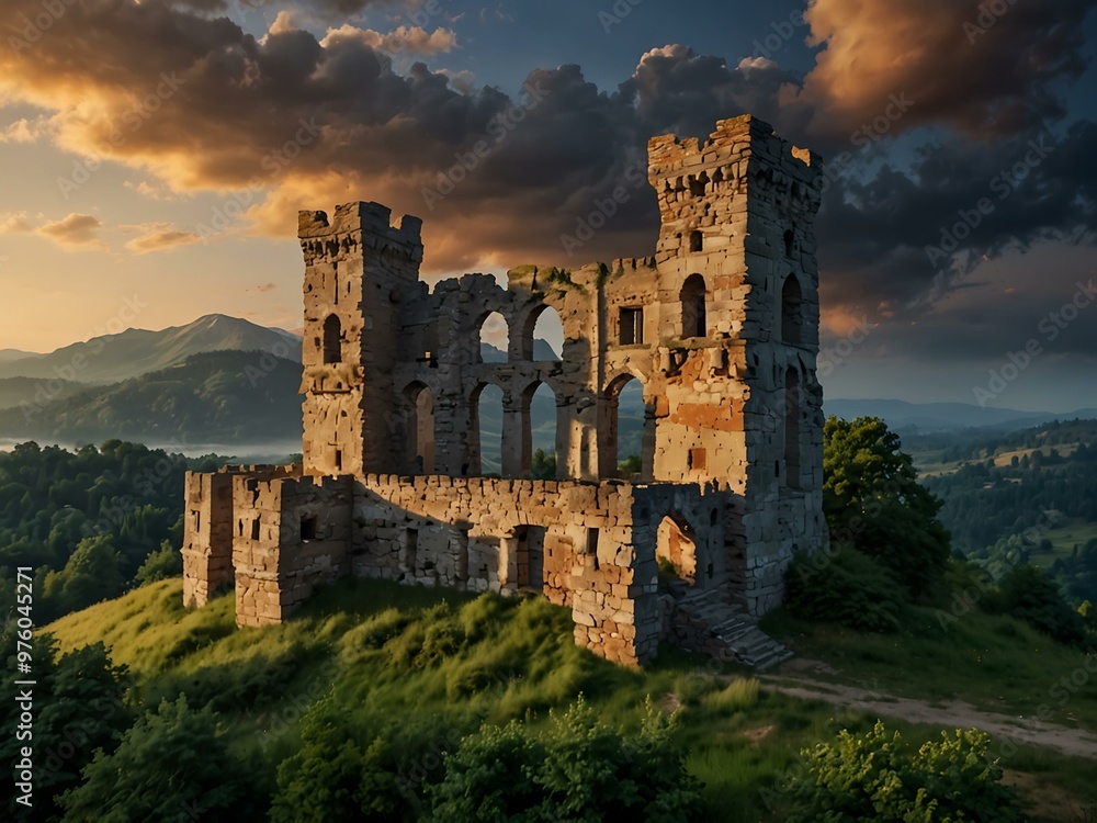 Castle ruins. Castle ruins.