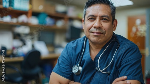 Doctor portrait in a medical office setting