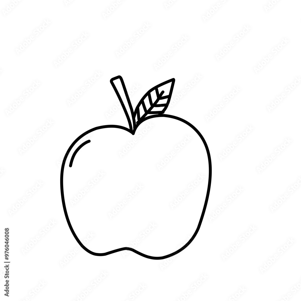 Apple Fruit Outline Apple Fruit Outline
