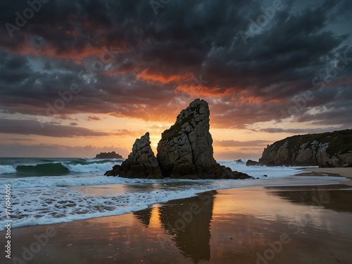 Cathedrals Beach in Galicia, Spain.