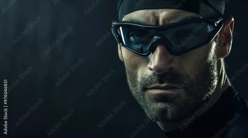 Male portrait of an athlete in sports gear Male portrait of an athlete in sports gear