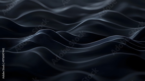 Wallpaper Mural A dark gray abstract background with flowing, organic shapes that resemble mountainous forms Torontodigital.ca