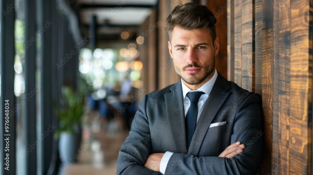 Fototapeta premium Professional portrait of a man in a formal suit