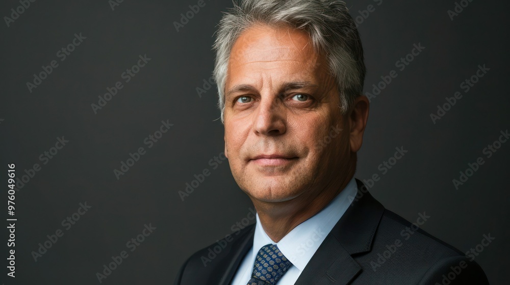 Professional headshot of a middle-aged man in a business suit Professional headshot of a middle-aged man in a business suit