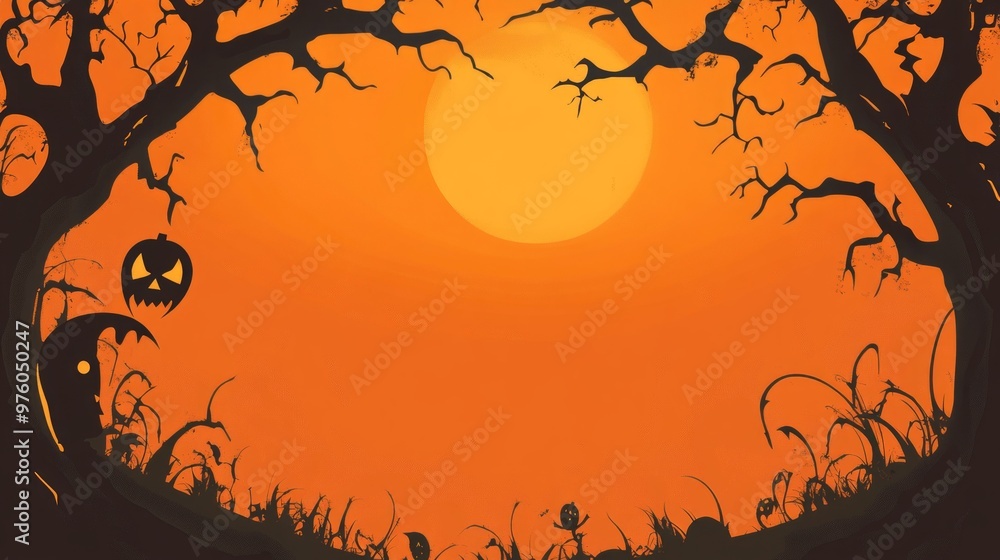 Halloween background design materials Halloween background design materials