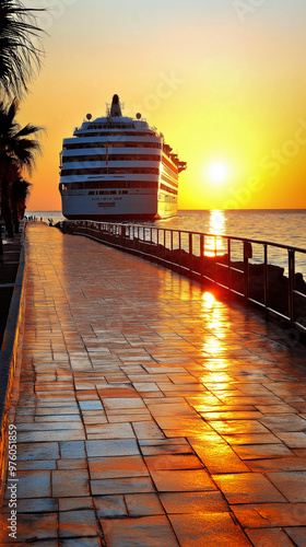 Ship At Sunset