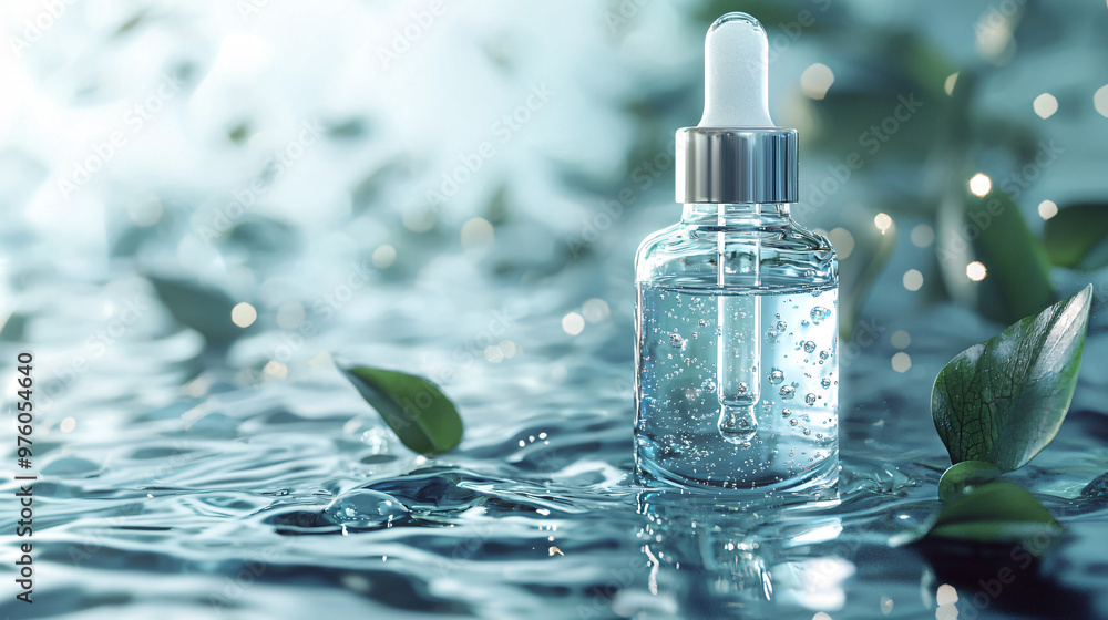 Clear Dropper Bottle with Pure Water Elements for Refreshing Skincare Clear Dropper Bottle with Pure Water Elements for Refreshing Skincare