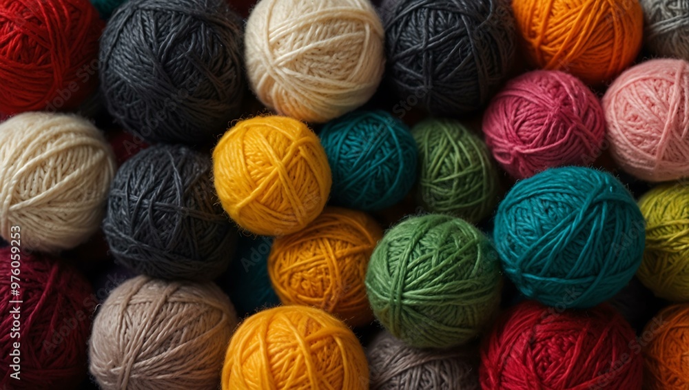 Colorful background of wool yarn balls. Colorful background of wool yarn balls.