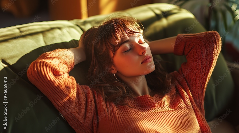 The relaxed woman portrait The relaxed woman portrait