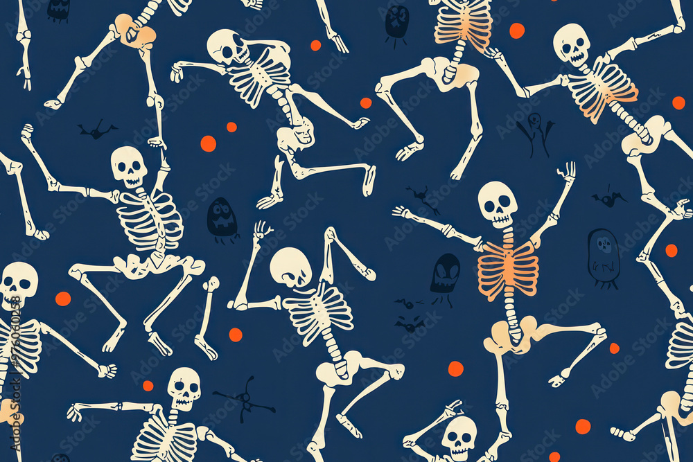 Halloween Skeletons Macabre Dance, bats, witch cats. Halloween Skeletons Macabre Dance, bats, witch cats.