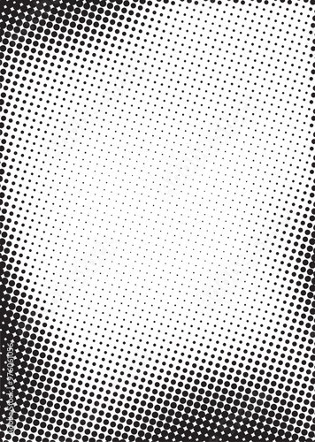 abstract gradient halftone dots background Pop art Abstract Black Comic Wall Pattern on White Vintage Noise Vector
