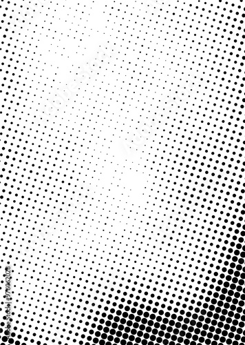 abstract gradient halftone dots background Pop art Abstract Black Comic Wall Pattern on White Vintage Noise Vector