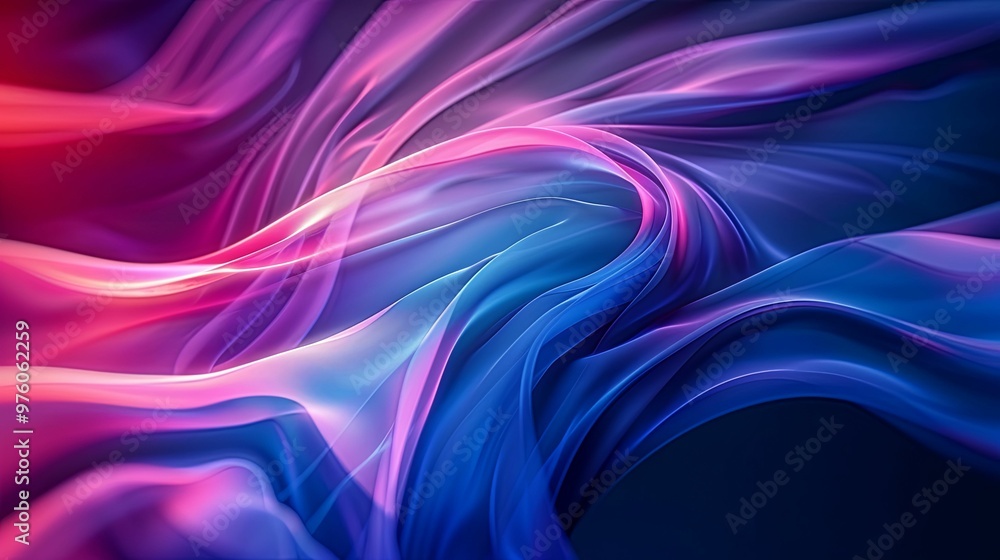 Abstract Swirling Gradient of Blue and Pink Hues Abstract Swirling Gradient of Blue and Pink Hues