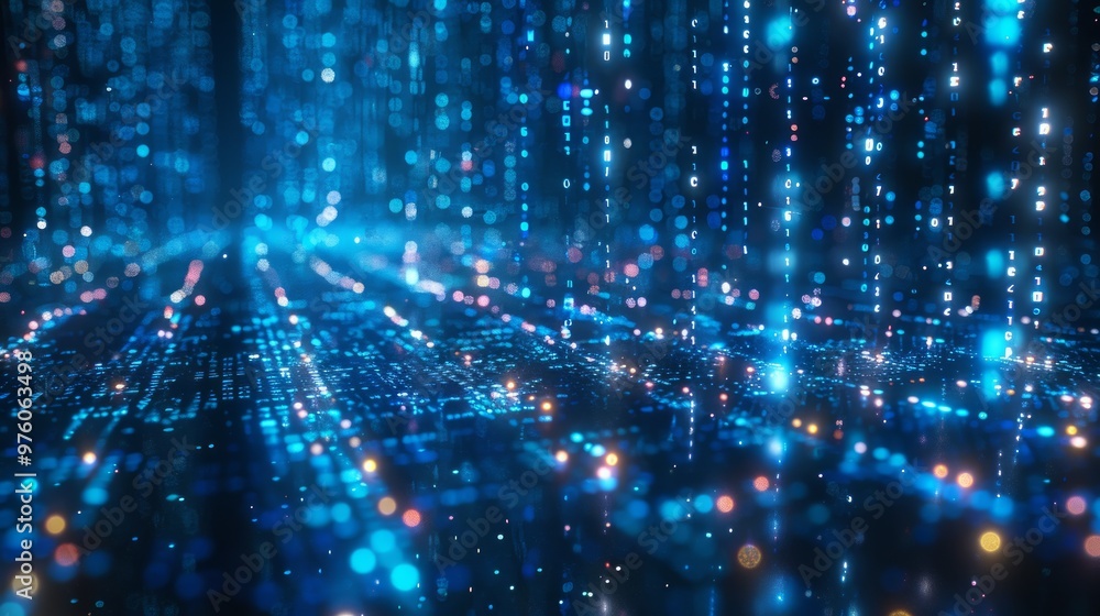 Blue Binary Data Software Programming Code Background. Random Parts of Program Code. Digital Data Technology Concept. 1 0 Machine Code. Random Binary Data Matrix Wide Vector Illustration. Blue Binary Data Software Programming Code Background. Random Parts of Program Code. Digital Data Technology Concept. 1 0 Machine Code. Random Binary Data Matrix Wide Vector Illustration.
