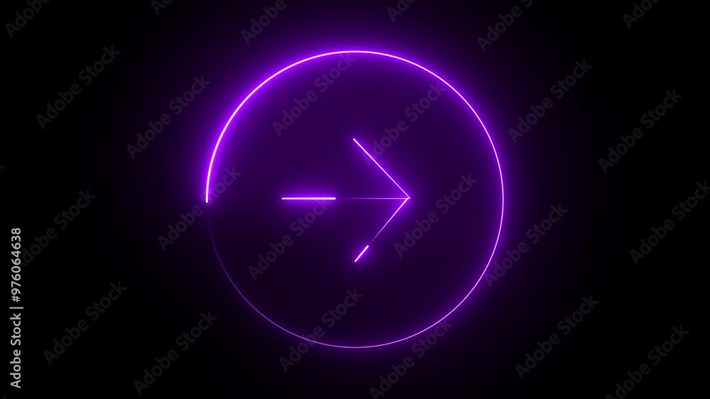 Downloading icon animation by purple color neon on black background. Downloading icon animation by purple color neon on black background.