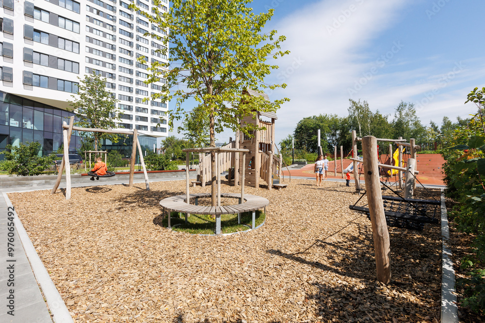 Fototapeta premium children's playground on the territory of an apartment building