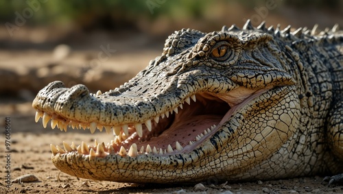 Crocodile showing its teeth