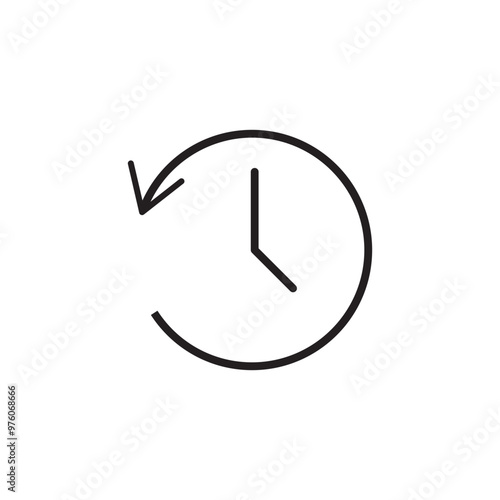 History icon vector isolated on white background. History vector icon