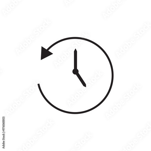 History icon vector isolated on white background. History vector icon