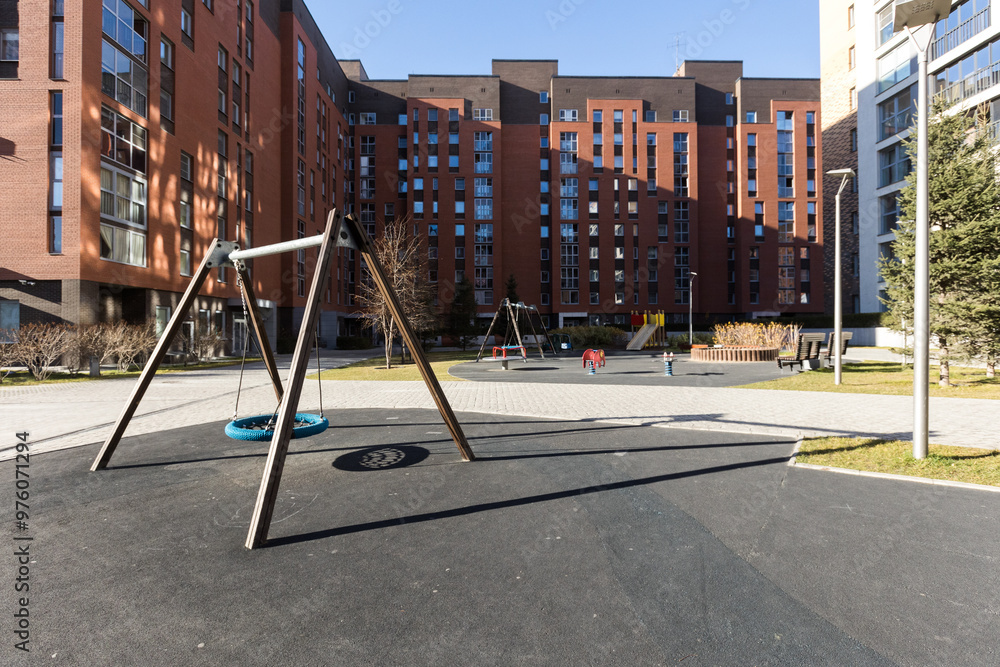 children's playground on the territory of an apartment building children's playground on the territory of an apartment building